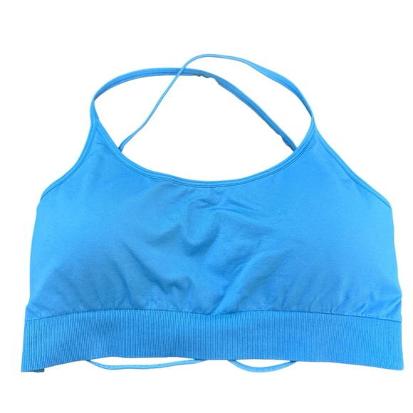 Women's Blue Sports Bra - Picture 1 of 3